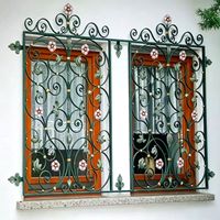 Grilles de fenêtre verticales modernes en fer forgé, barreaux de fenêtre en acier forgé, protection de sécurité extérieure pour villas, vente en gros usine