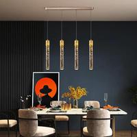 Petite lampe suspendue en fer avec LED blanc chaud pour chambre à coucher, chevet et escalier de villa, lampe suspendue créative de luxe