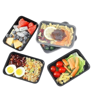 Reusable <b>Plastic</b> Takeaway Food <b>Container</b>, Stackable Airtight Microwavable Disposable Food <b>Container</b> - Product Image 1