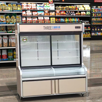 Armoire de commande de plats à refroidissement direct en acier inoxydable de 1,2 m à trois températures pour restaurant, congélateur commercial personnalisé OEM