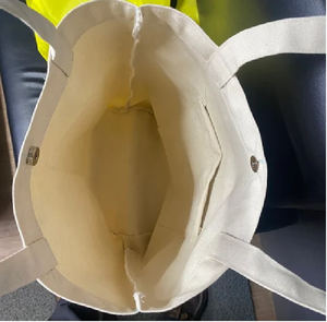 กระเป๋าผ้าแคนวาสแบบใช้ซ้ำได้ สีธรรมชาติ หูหิ้วแบบห่วง เป็นมิตรกับสิ่งแวดล้อม สำหรับการช้อปปิ้งและการใช้งานในชีวิตประจำวัน - Product Image 3