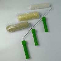Rouleau de peinture en polyamide de couleur verte de style cage américaine de 9 pouces avec capuchon en métal pour le marché du Moyen-Orient