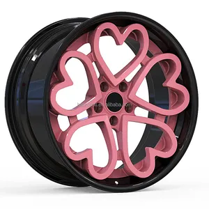 pink heart design forged wheels 17 18 19 20 inch passenger car rims