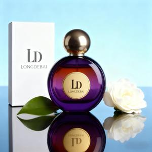 Nuevo Envase de Vidrio Redondo Personalizado para Perfume, 30ml 50ml 100ml, Botella de Vidrio Amarilla Vacía con Pulverizador y Caja de Empaque - Product Image 4