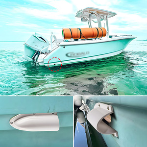 Couvre-venteau de bateau en plastique avec fixation par vis, blanc/noir, protecteur de trou de drainage, accessoire marin - Product Image 1