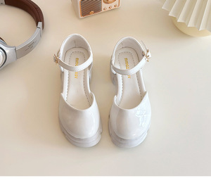 Zapatos de Princesa para Niñas, Blancos y Negros, con Suela Gruesa, Sandalias para Niñas - Product Image 2