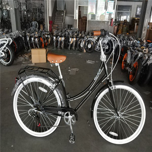 Vélo Cruiser Vintage 7 Vitesses 26 Pouces 700C, Vélo de Ville Commuter, Vélo de Plage Adulte avec Panier Avant en Osier et Porte-Bagages Arrière, Vente en Gros OEM - Product Image 5