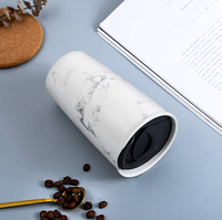 Mug de voyage en céramique écologique à double paroi isolée, design marbre, avec couvercle enveloppant, logo personnalisé, cadeaux d'affaires
