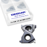 For DESKAR 16 ER 10 ACME LDA Indexable Tungsten Carbide Threading Lathe Inserts CVD for Threaded Lathe Holder OEM Customizable