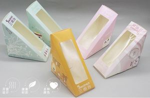 กล่องแซนวิชแบบใช้แล้วทิ้งพร้อมหน้าต่างใส กล่องบรรจุภัณฑ์อาหารแบบนำกลับบ้านสำหรับเค้กและขนมปัง - Product Image 3