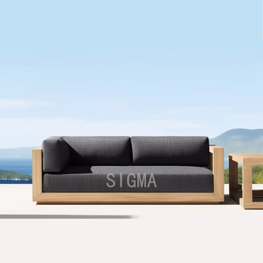 Modern Patio Outdoor Hotel Garden Sofas Swivel Sofa Teak Wood Sofa Set Designs For Living