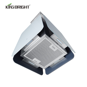 Cappa aspirante a isola moderna ultra bianca senza sfiato, con controllo touch, per cucine di grandi dimensioni - Product Image 3