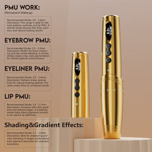 ปากกาแต่งหน้าถาวรแบบไร้สายพร้อมเข็มแบบใช้แล้วทิ้ง ปรับระดับการเขียนได้ เครื่องไมโครพิกเมนต์ดิจิตอล <span class=keywords><strong>Dermapen</strong></span> สำหรับขาย - Product Image 3