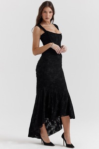 Vestido <span class=keywords><strong>de</strong></span> Noche Elegante <span class=keywords><strong>para</strong></span> Mujer D&M Fashion Party, con un Solo Hombro Descubierto, sin Tirantes, con Cola <span class=keywords><strong>de</strong></span> Pez y Falda Larga - Product Image 6