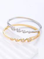 Bracelet jonc doré ondulé de qualité supérieure – Accessoire féminin intemporel, bracelet élégant pour femme, idéal pour le quotidien et les rendez-vous