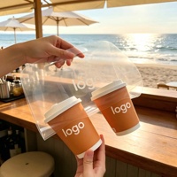 Porte-gobelets personnalisés pour emporter, porte-gobelets en carton et en plastique pour café avec poignée