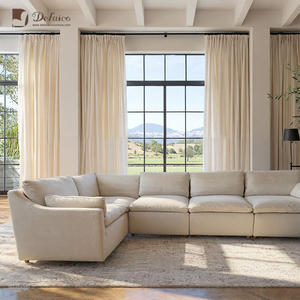 قماش منزلي مريح مقطعي 1 2 3 أحجام مع حشو إسفنجة لغرفة المعيشة أو غرفة النوم - Product Image 6