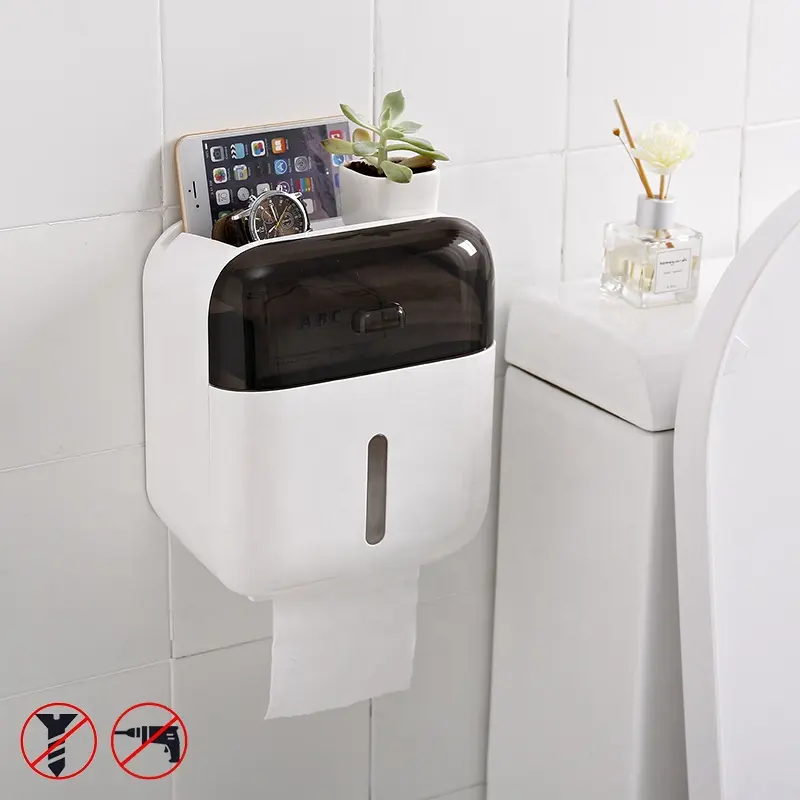 Taizou新しい壁掛けトイレットペーパーディスペンサー防水バスルームトイレティッシュペーパーディスペンサー