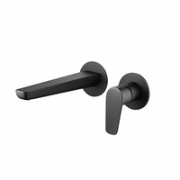 Mitigeur encastré monotrou en laiton pour lavabo et douche, design moderne, cartouche céramique, poignée unique