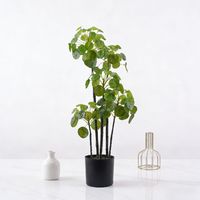 Plantes artificielles Pilea Bonsai de 66 cm de haute qualité, réalistes, pour la décoration de table à la maison, vente en gros