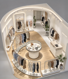 Espositore Personalizzato per <span class=keywords><strong>Abbigliamento</strong></span>, Stand Appendiabiti, Scaffale Espositivo per Negozi al Dettaglio, Personalizzazione Completa del Negozio - Product Image 3