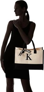 Bolsas de lona medianas con inicial, uso diario, logotipo personalizado, patrón liso, Asa de algodón, cremallera, embalaje de verduras, regalos, compras - Product Image 3