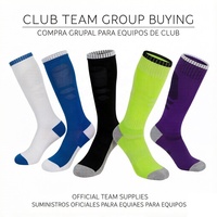 Chaussettes de football personnalisées en gros pour équipes et clubs, respirantes, rembourrées, hautes jusqu'au genou, avec nom, numéro et logo personnalisés, faible MOQ