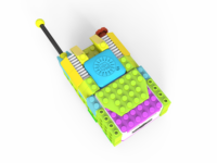 ICQbot, juego de Robot de codificación interactivo de alta calidad, electrónica de plástico, modelo de ladrillo DIY, juguete educativo de construcción embalado en caja