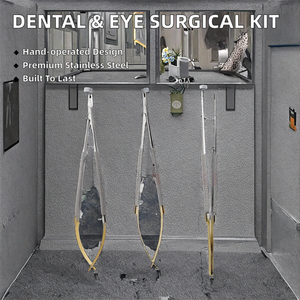 ชุดเครื่องมือผ่าตัดแบบมีดถ่างตรงพร้อมที่จับเข็มไมโครสแตนเลสแบบแมนนวล ยี่ห้อ Castroviejo ได้รับการรับรองมาตรฐาน CE - Product Image 2