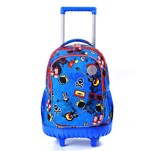 <span class=keywords><strong>Sac</strong></span> à <span class=keywords><strong>dos</strong></span> étanche de 17 pouces pour garçons Cartable de voiture avec chariot pour étudiants pour l'école et les voyages - Product Image 1