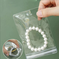 Sac à fermeture éclair en PVC transparent recyclable de haute qualité Emballage de bijoux en plastique de petite taille pour bagues cosmétiques