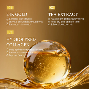 KORMESIC Marque Privée 80g Masque Contour des Yeux Coréen Bicolore Or 24K Hydratant Nourrissant Éclaircissant Anti-Rides Cernes - Product Image 3