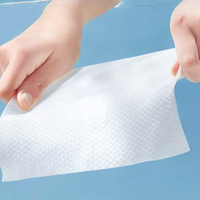 Serviettes faciales jetables en coton rayées 3 plis écologiques 200x200mm 80g/200g pour les soins de la peau