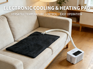 Elektrisch watergekoeld verwarmingskussen met 3-kern temperatuurregeling, thermo-elektrische koelmat voor huisdieren, bureaustoelkoeler en -verwarmer - Product Image 1