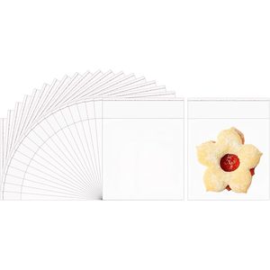 Bolsas de Celofán Transparentes Pequeñas 3x3 200 Piezas, Bolsas de Plástico OPP Autoadhesivas para Joyería, Pendientes, Dulces, Panadería, Velas, Grado Alimenticio - Product Image 1