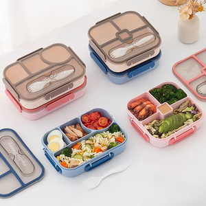 Compartment Bento <b>Box</b> Safe Materials Leak-Proof Heatable Eco-Friendly <b>Microwave</b> Freezer Dishwasher Safe - Product Image 1