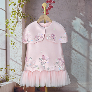 Abito da Principessa di Alta Qualità con Ricami per Feste di Compleanno, <span class=keywords><strong>Vestito</strong></span> da Cerimonia per Bambine, Abbigliamento per Bambini all'Ingrosso - Product Image 5