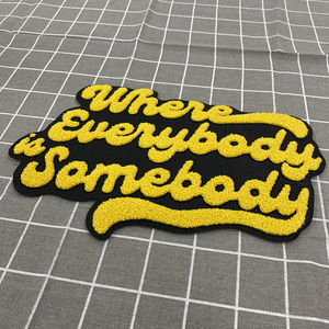 Top Sale Custom Letters Iron Jacket Heat Transfer Sew on Embroidery Chenille Patches for <strong>Garmant</strong> - Product Image 5