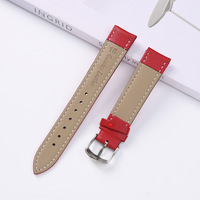 Bracelet de montre en cuir peint résistant à l'eau, double couche, à libération rapide, avec boucle ardillon colorée, OEM