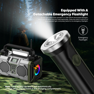 VIDVIE Xách Tay Cắm Trại Đa Chức Năng Không Thấm Nước Không Dây Bass TWS Đảng Horn Loa Với Ánh Sáng Đài Phát Thanh SOS - Product Image 5