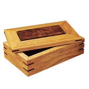 Caja Organizadora de Joyas de Madera Moderna, Ecológica y Hecha a Mano, con Soporte para Anillos y 1 Capa de Almacenamiento (182x128x85mm) - Product Image 3