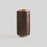 Fil monofilament 100% polyester, série marron DTY ou ITY 150D-600D, pour le tricotage et le tissage
