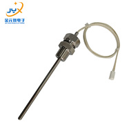 Sensor suhu tahanan platinum PT100 PT1000 dengan selubung yang dapat disesuaikan dan dapat dipindahkan, berulir, tipe RTD