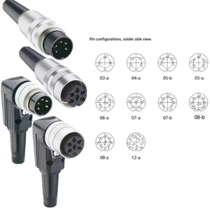 Konektor Kabel Kuningan Tahan Air IP67 Aerospace Khusus 10A 2 3 4-pin ROHS M8 M12 M16 M19 - Product Image 5