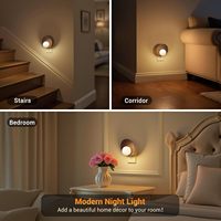 Veilleuse LED ZHILAI Mini Moderne Blanc Chaud 3000K à Brancher, Luminosité Réglable avec Capteur, Idéale pour la Décoration de Chambre