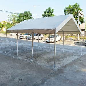 Tuoye Style Simple extérieur cadre en métal voiture <span class=keywords><strong>Garage</strong></span> blanc tente pop-up <span class=keywords><strong>bois</strong></span> traité sous pression pour Application de la nature stationnement de voiture - Product Image 6