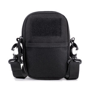 Sac de téléphone pour course à pied et sports de plein air, sac bandoulière tactique imperméable en tissu Oxford, sac banane pour cyclisme et randonnée 2L Noir - Product Image 4