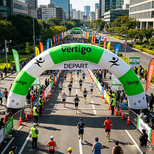 Arc de ligne de départ gonflable pour événements sportifs Ligne de départ personnalisée Arche gonflable pour les courses Marathons et compétitions en plein air - Product Image 1