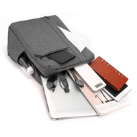 Sac à dos unisexe étanche et tendance pour ordinateur portable avec bretelles arquées, fermeture éclair, port USB, en polyester et nylon, capacité 20-39L