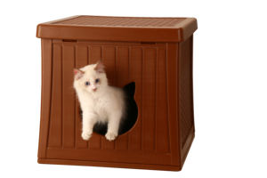 Casa <span class=keywords><strong>para</strong></span> <span class=keywords><strong>gatos</strong></span> de plástico con forma rectangular impermeable y resistente a la intemperie, casa <span class=keywords><strong>para</strong></span> <span class=keywords><strong>gatos</strong></span> apilable <span class=keywords><strong>para</strong></span> interiores y exteriores, casas prefabricadas - Product Image 5